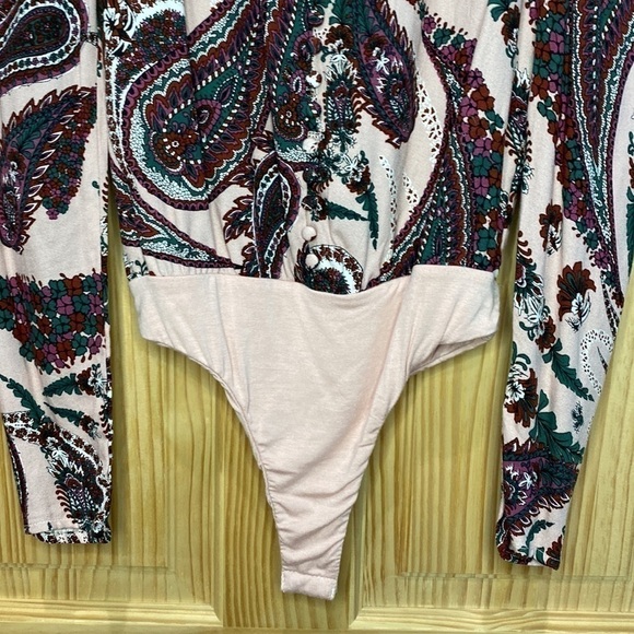 WONDERLY Rose Smoke Paisley Journey Calling Bodysuit Size XS - Picture 6 of 17